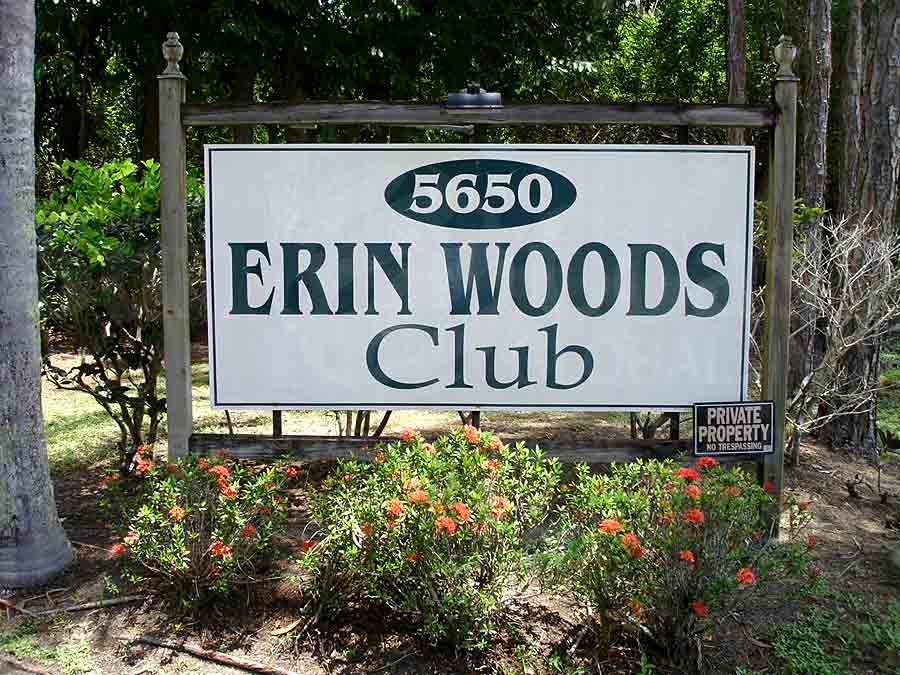 ERIN WOODS CLUB Signage